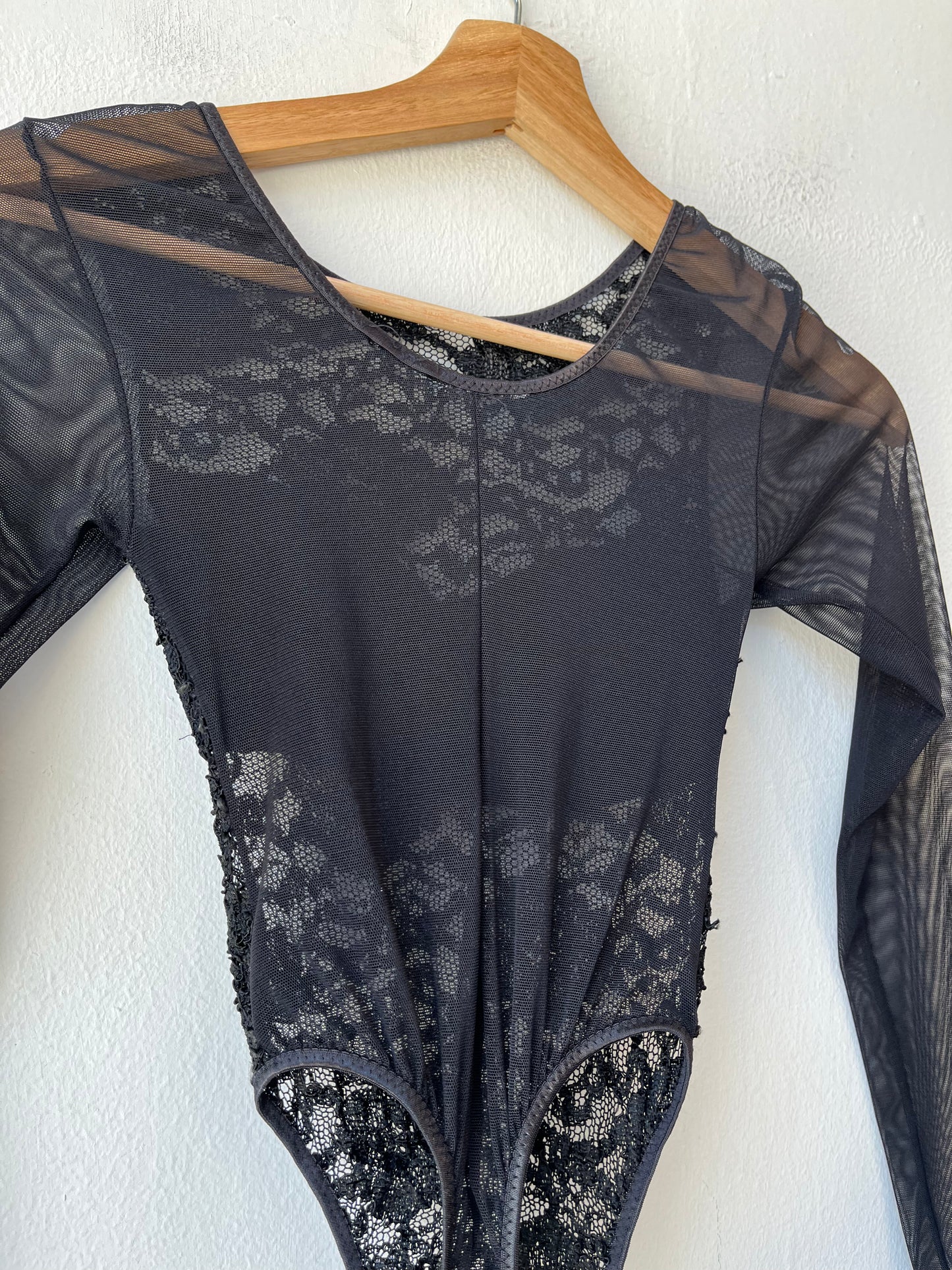 90's Lace Black Bodysuit