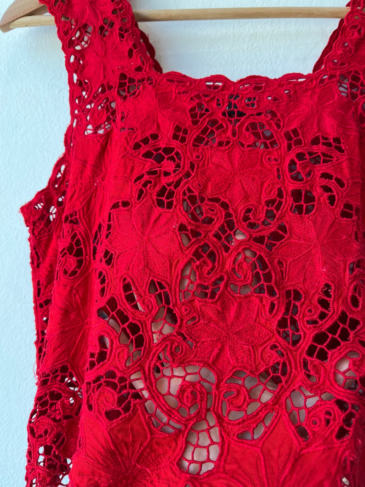 Y2K Red Lace Tank Top