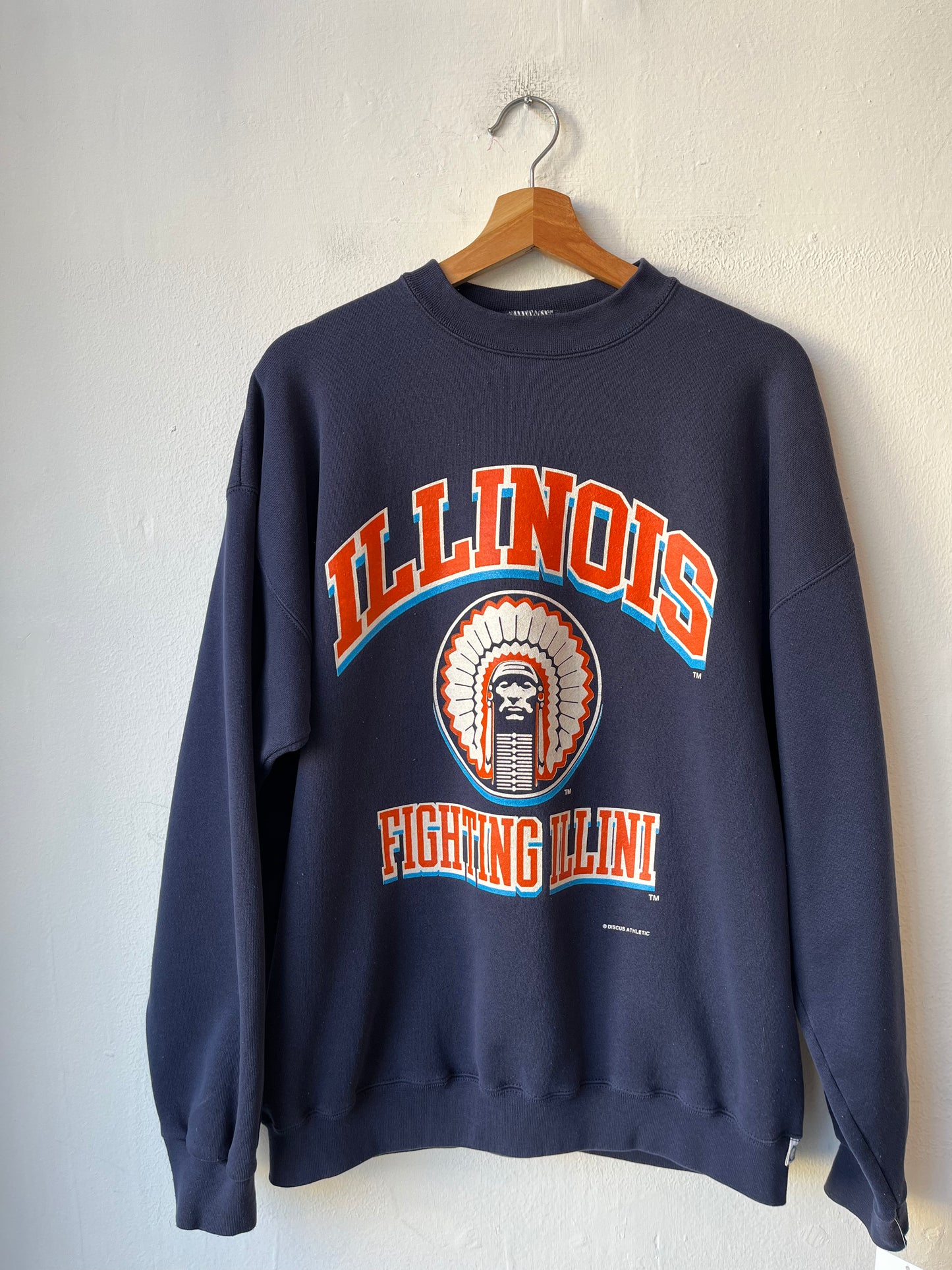 90's Discus Fighting Illini Sweatshirt