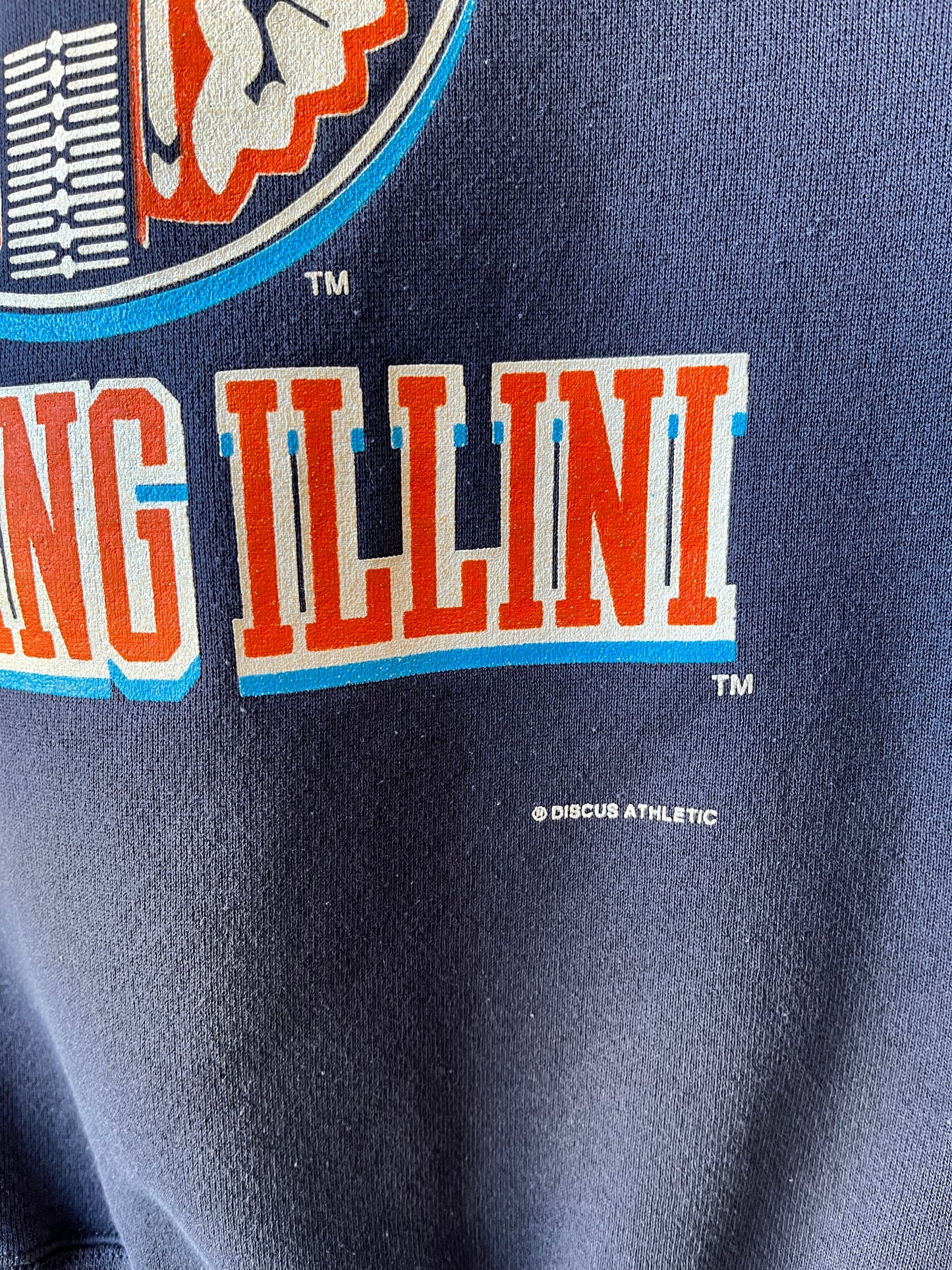 90's Discus Fighting Illini Sweatshirt