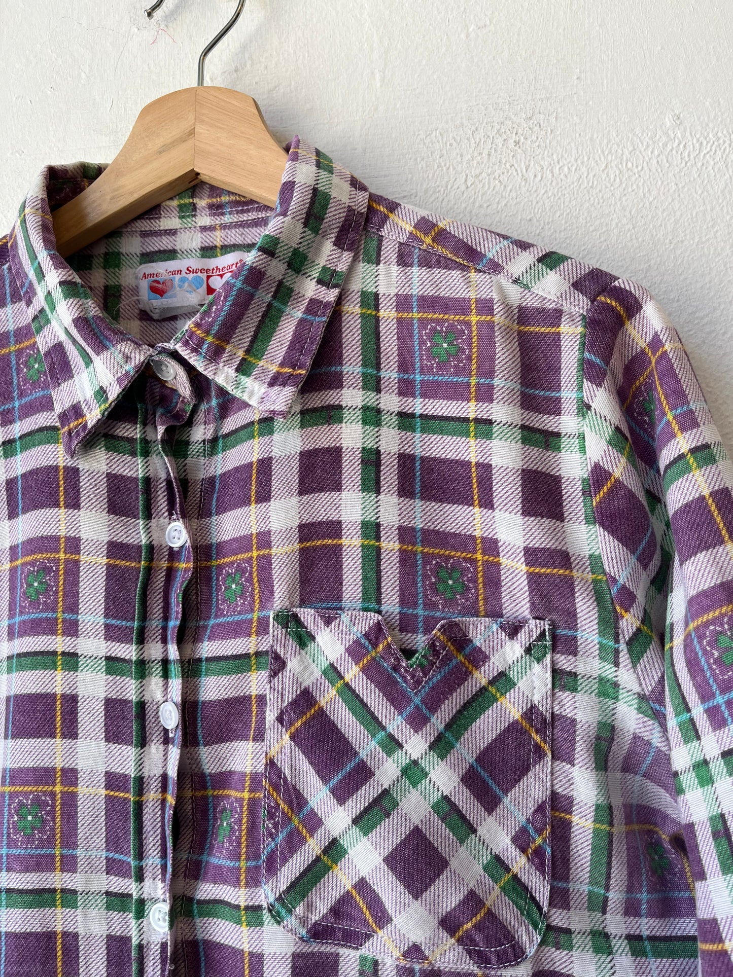 90's Purple Plaid Shirt