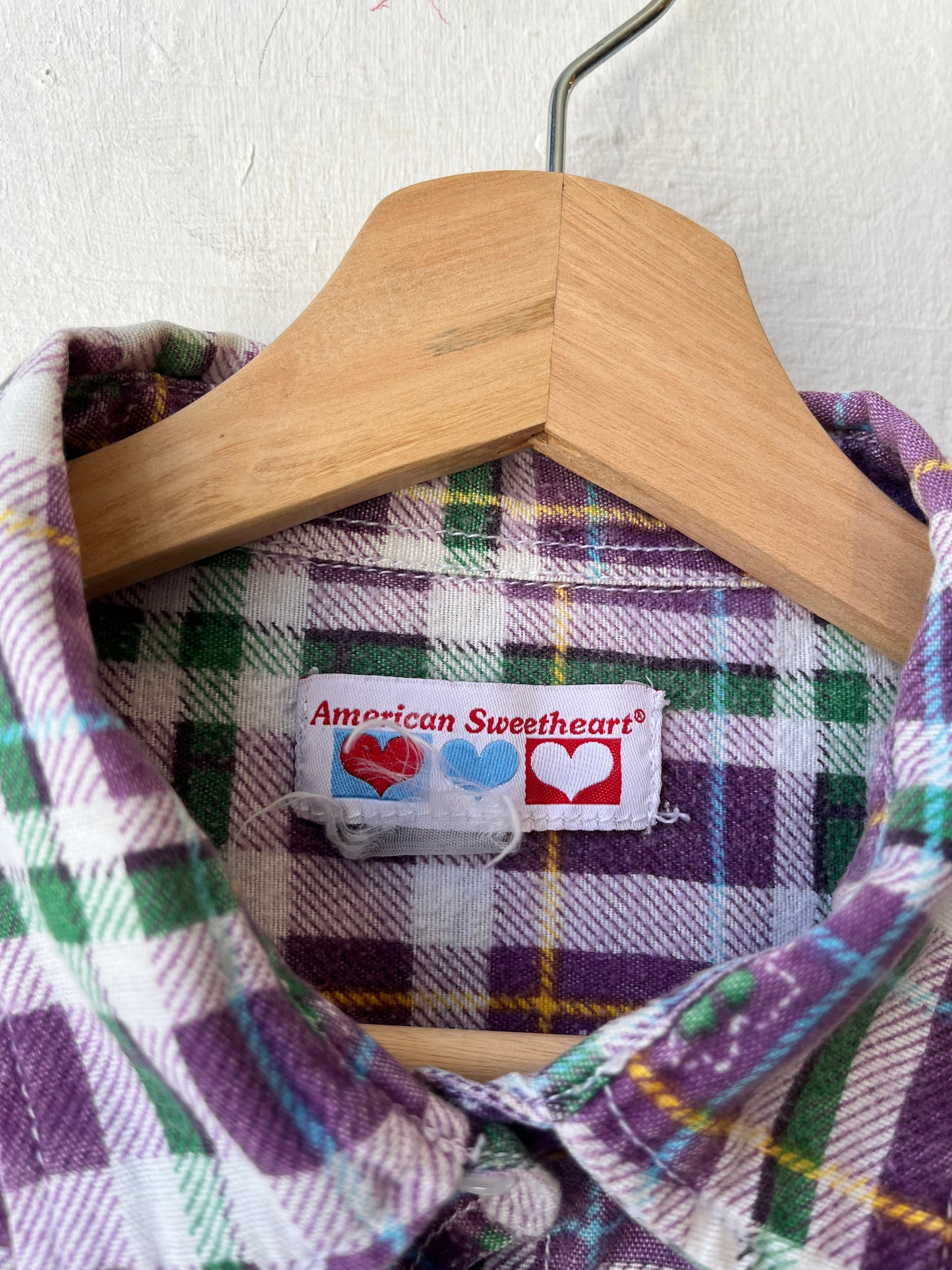 90's Purple Plaid Shirt