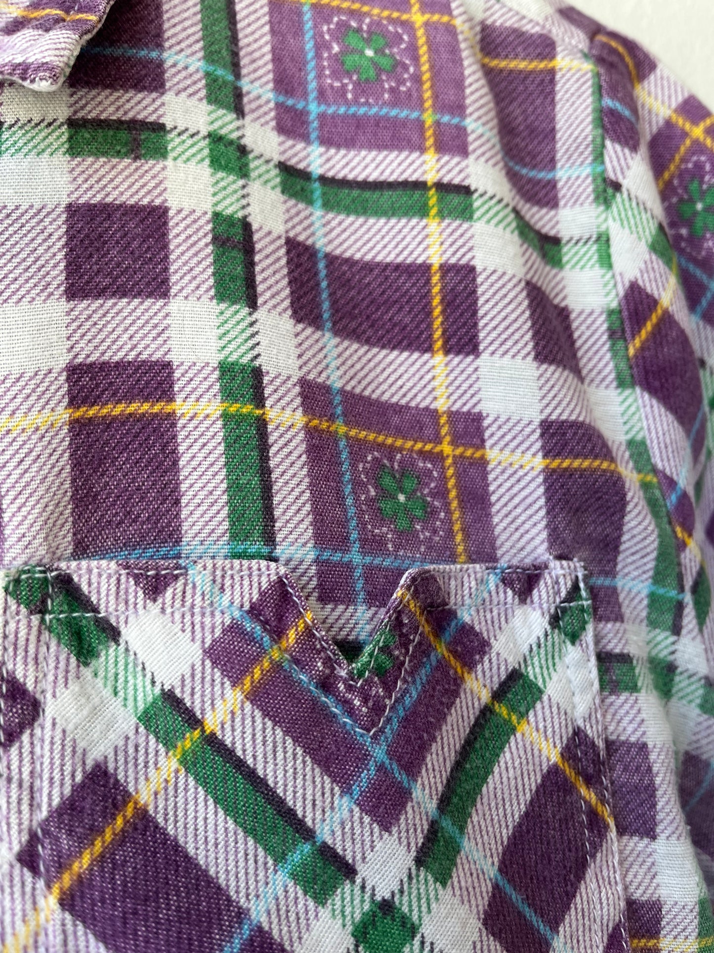 90's Purple Plaid Shirt