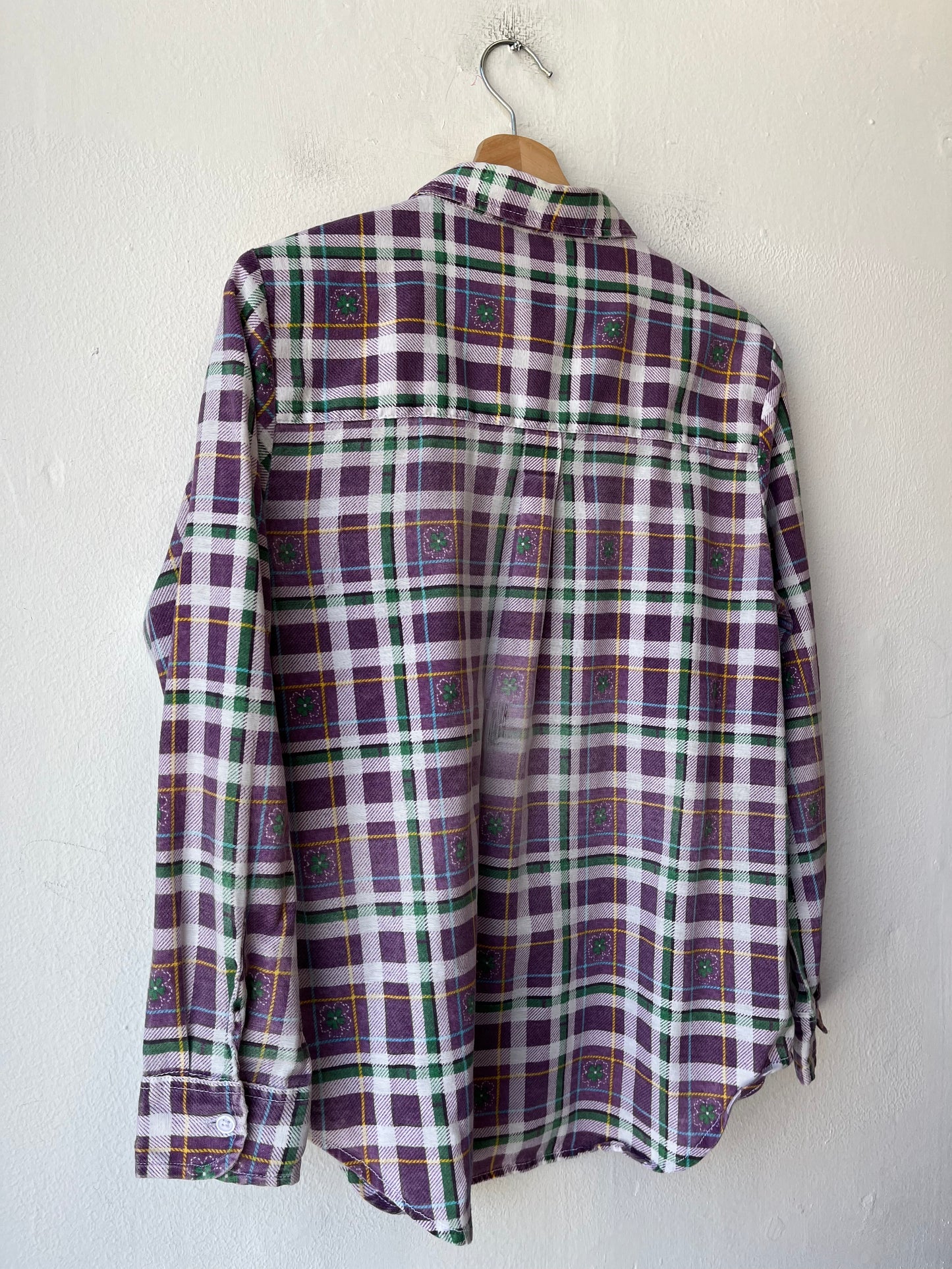90's Purple Plaid Shirt