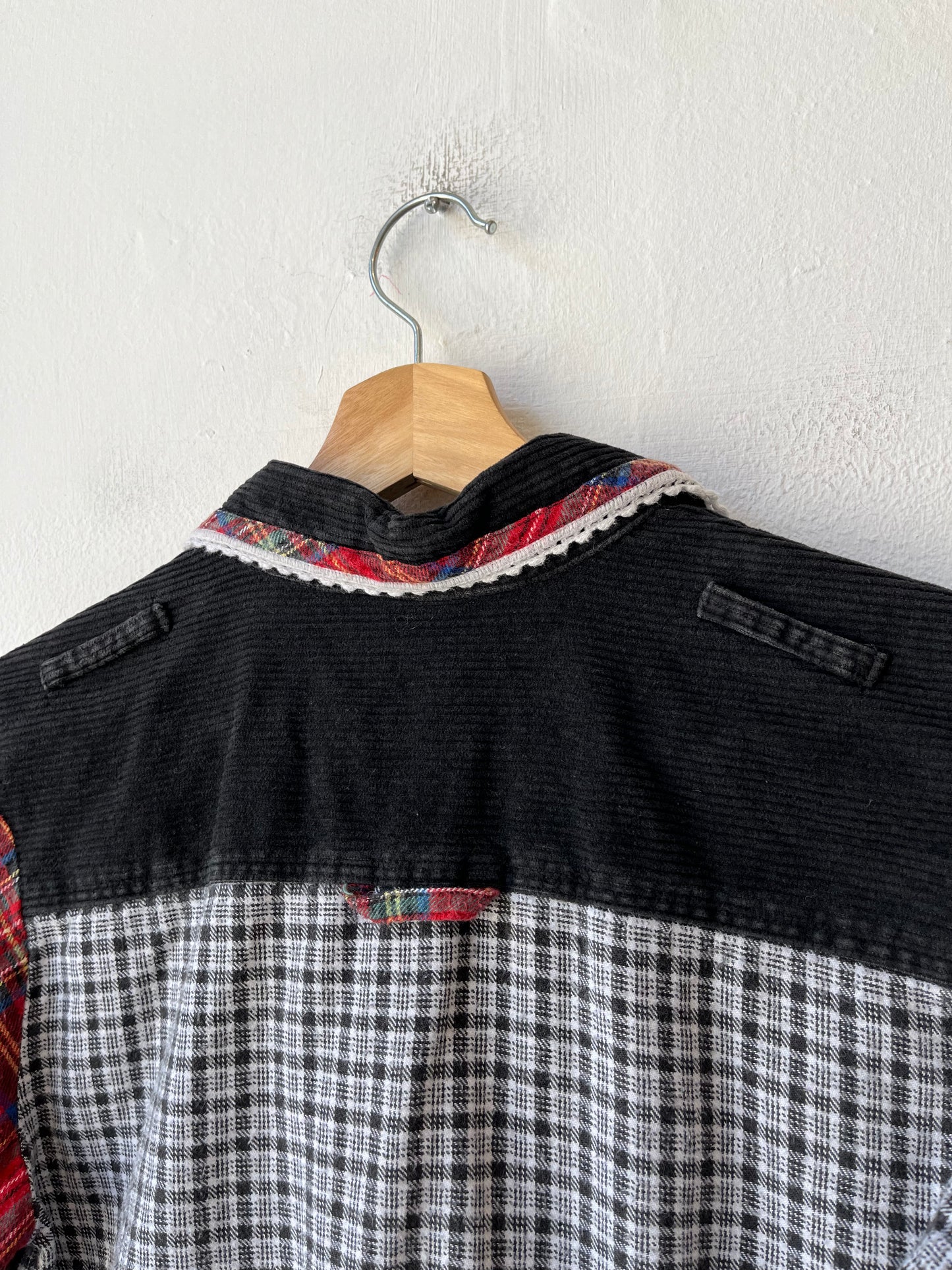 90's Double Plaid Button Up Shirt