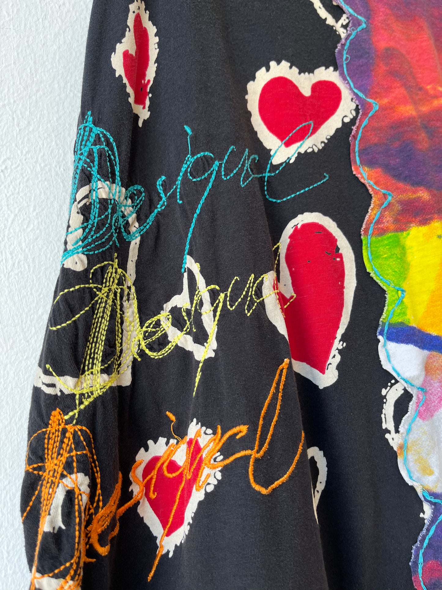 Y2K Embroidered Cotton Skirt 30-32"