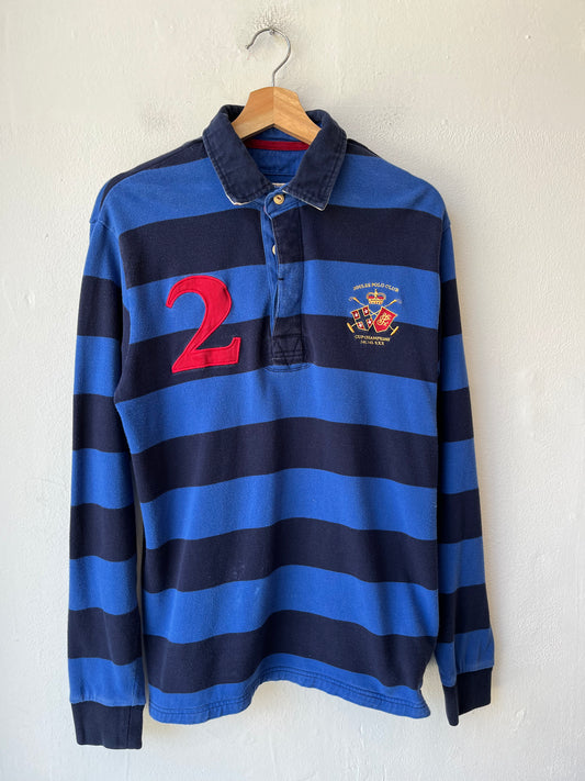 Y2K Striped Blue Rugby Shirt