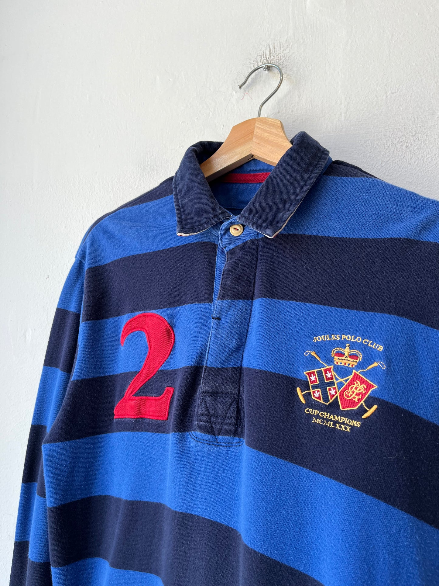 Y2K Striped Blue Rugby Shirt