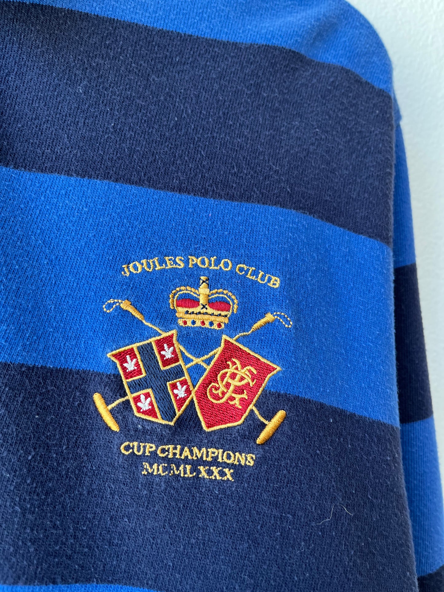 Y2K Striped Blue Rugby Shirt