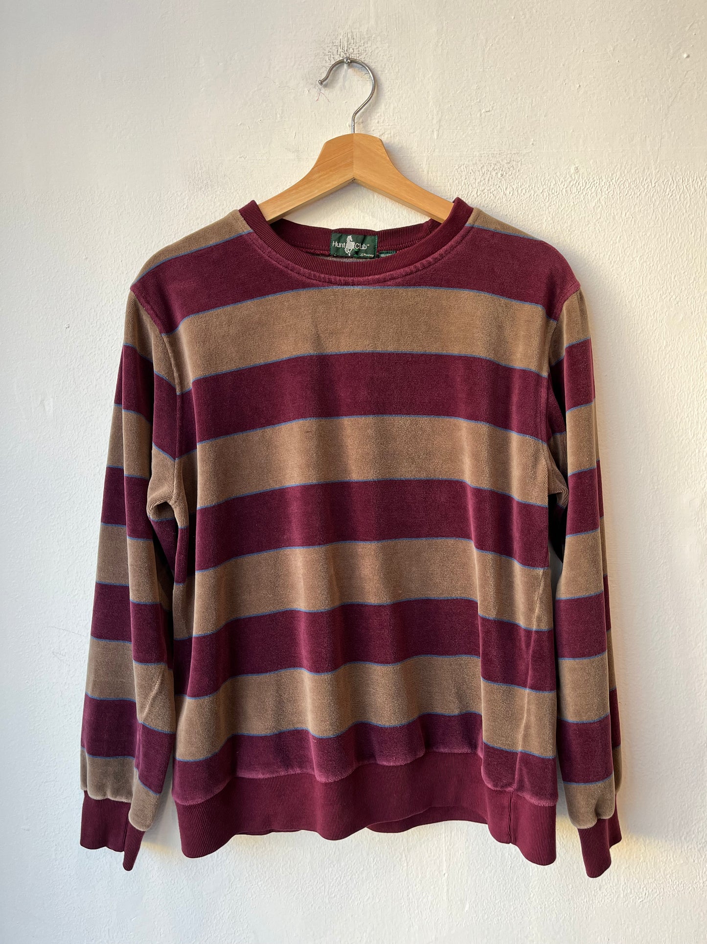 90's Velour Striped Shirt