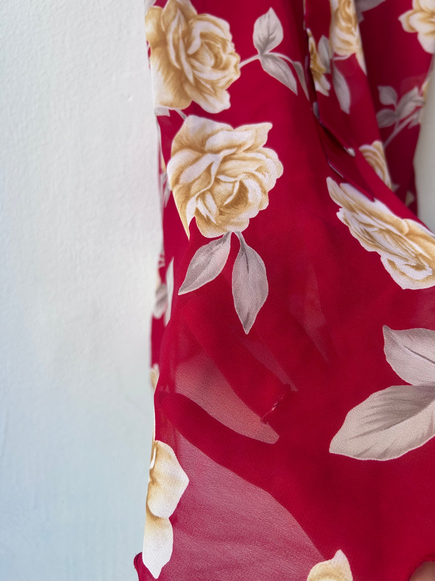 Y2K Red VS Floral Lingerie Dress