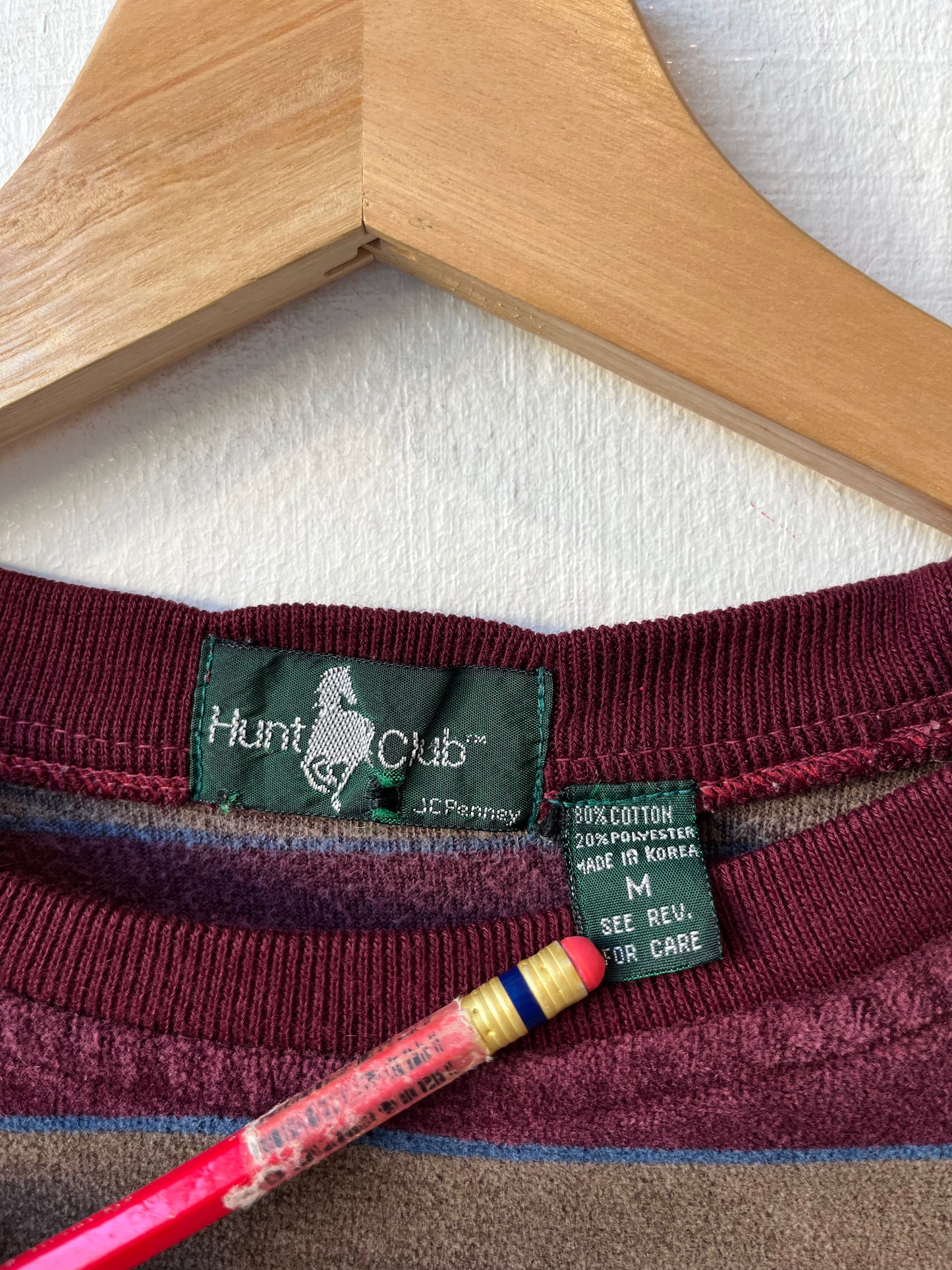 90's Velour Striped Shirt