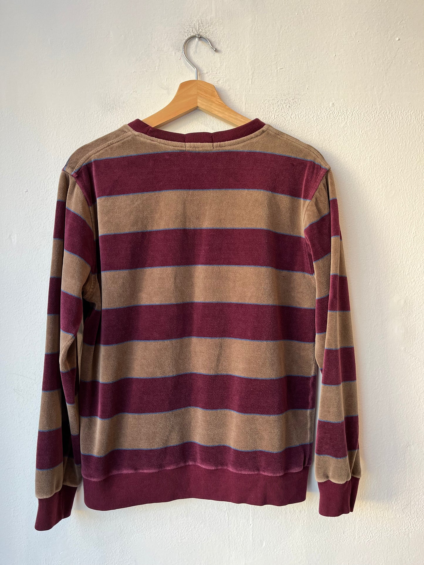 90's Velour Striped Shirt