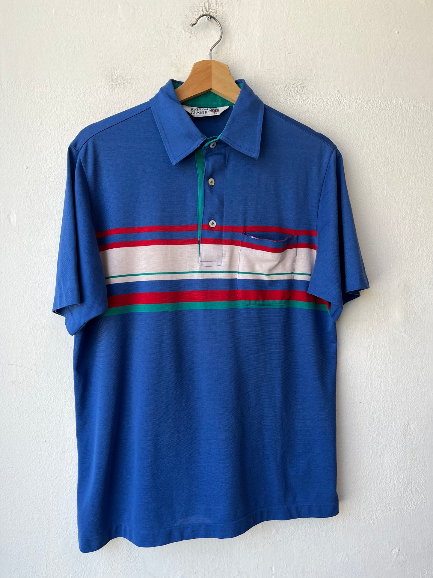 80's Striped Polo Shirt