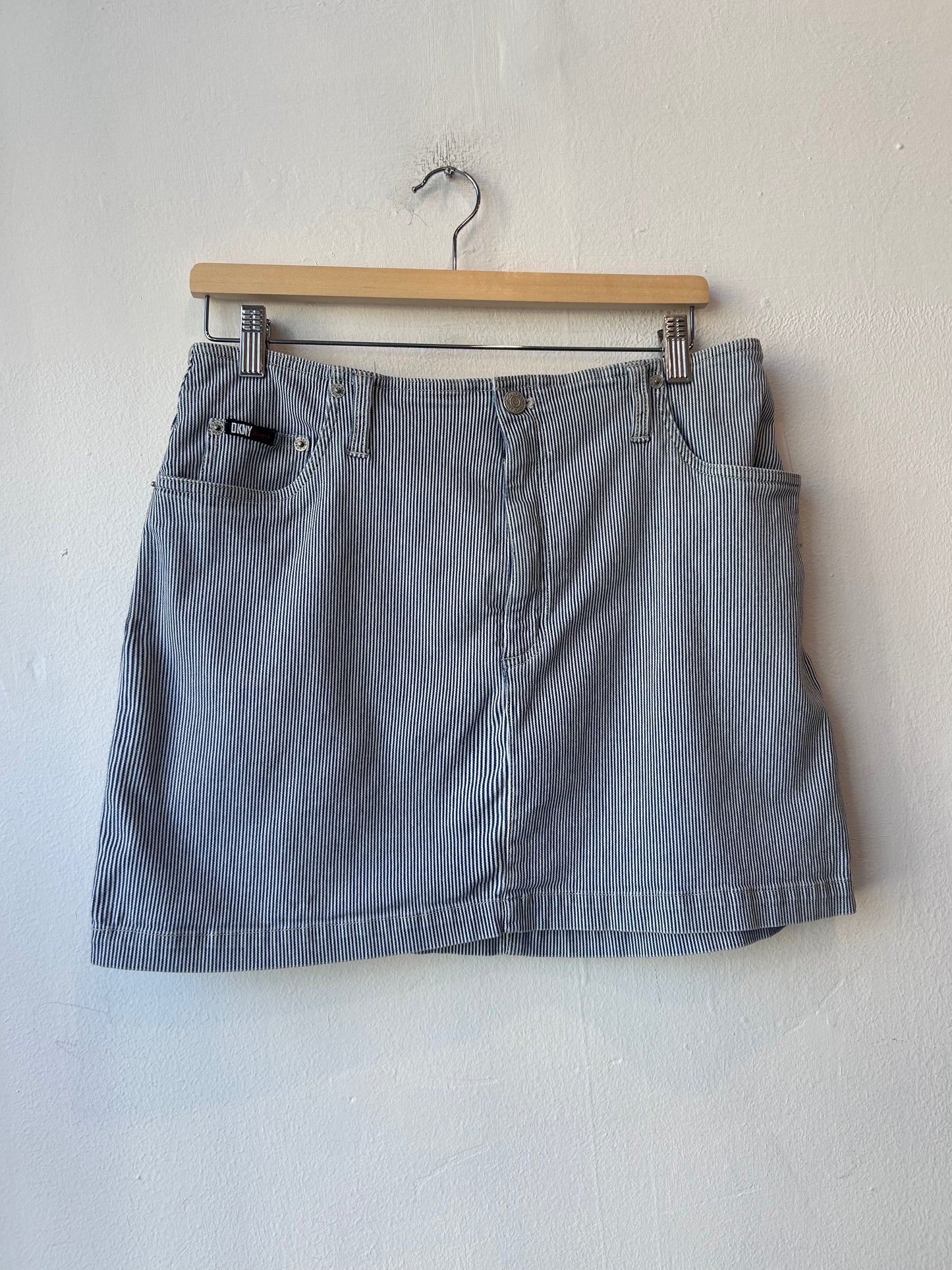 90's Striped Denim Skirt 32"