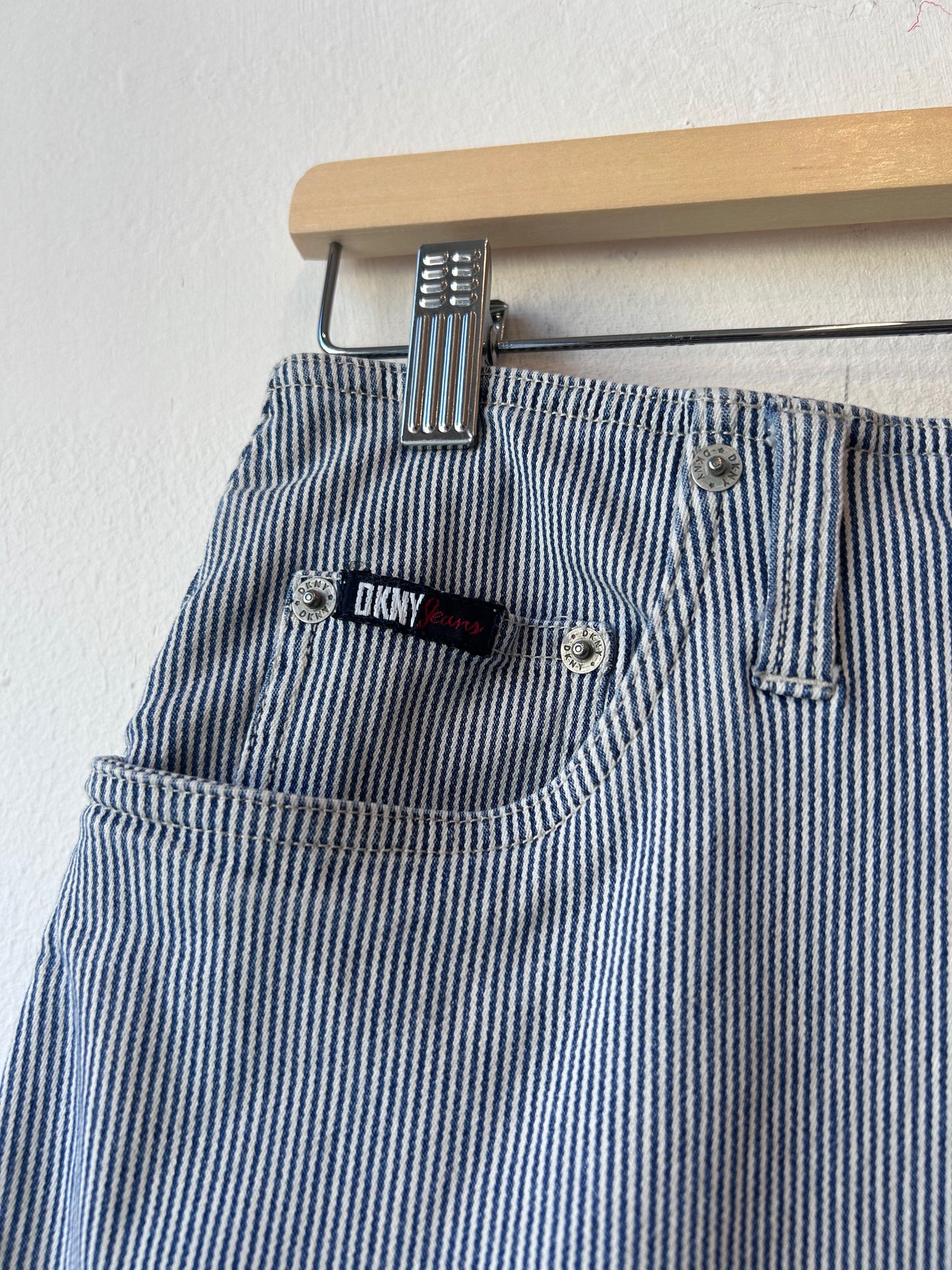 90's Striped Denim Skirt 32"