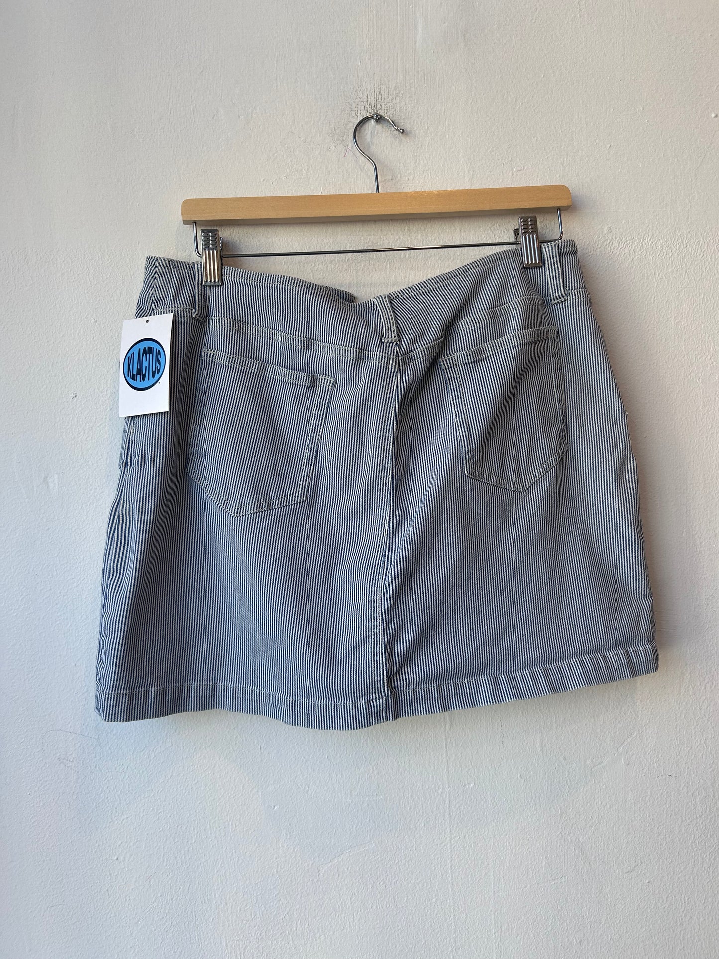 90's Striped Denim Skirt 32"