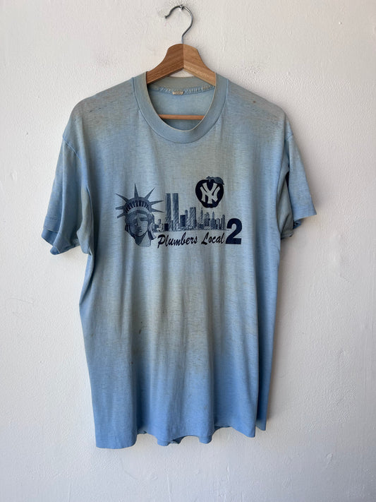 80's NY Plumbers T-Snirt
