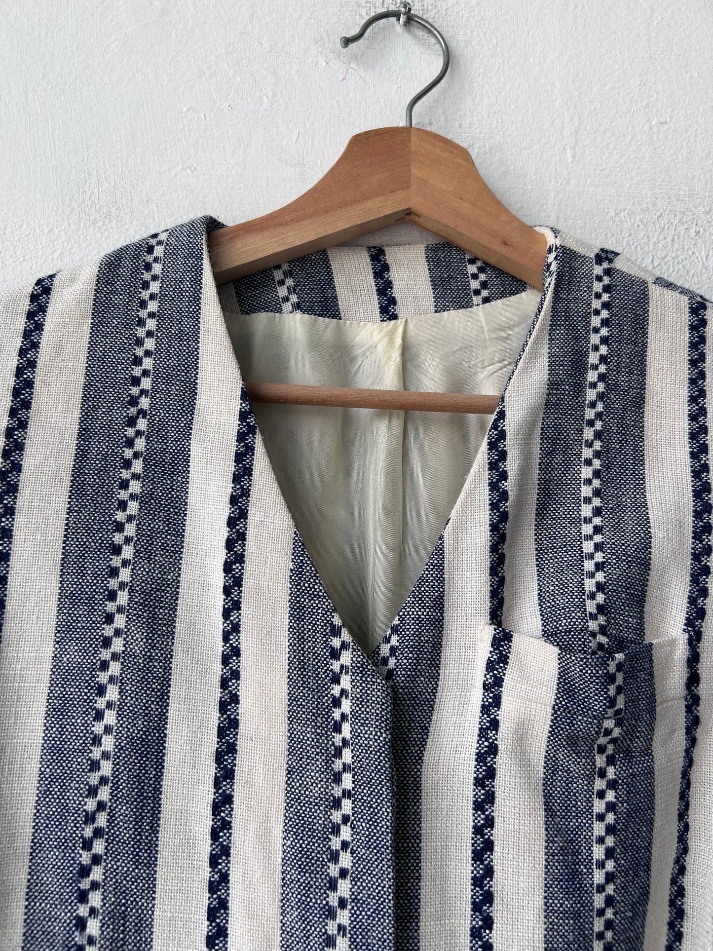 70's Striped Woven Blazer