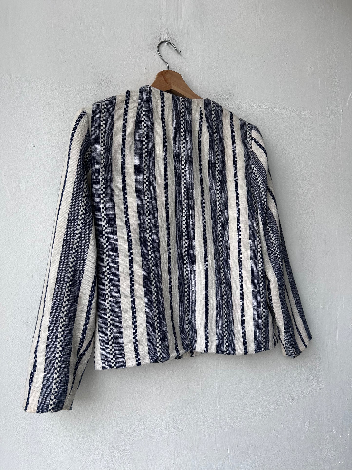 70's Striped Woven Blazer