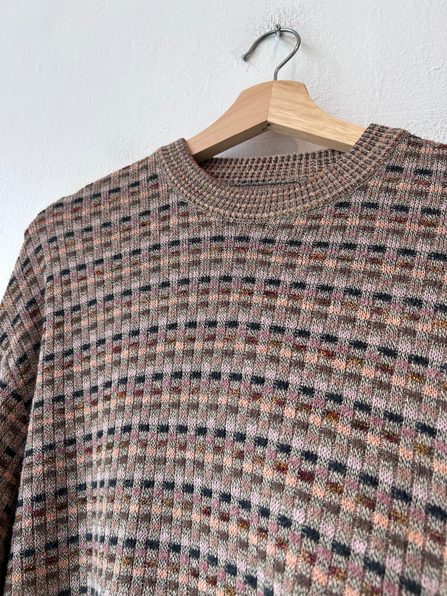 90's Brown Pattern Sweater