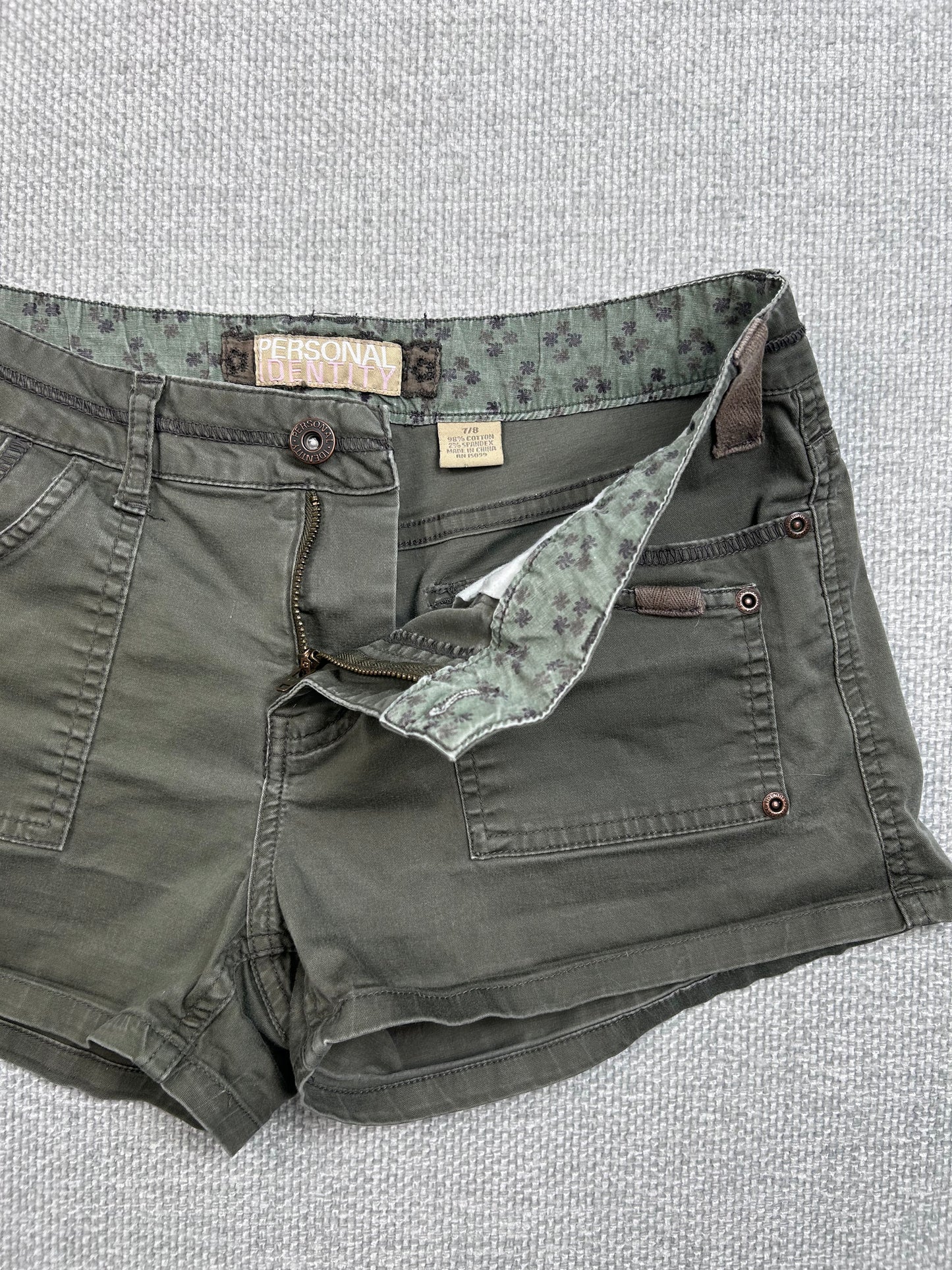 Y2K Green Mini Shorts 28"