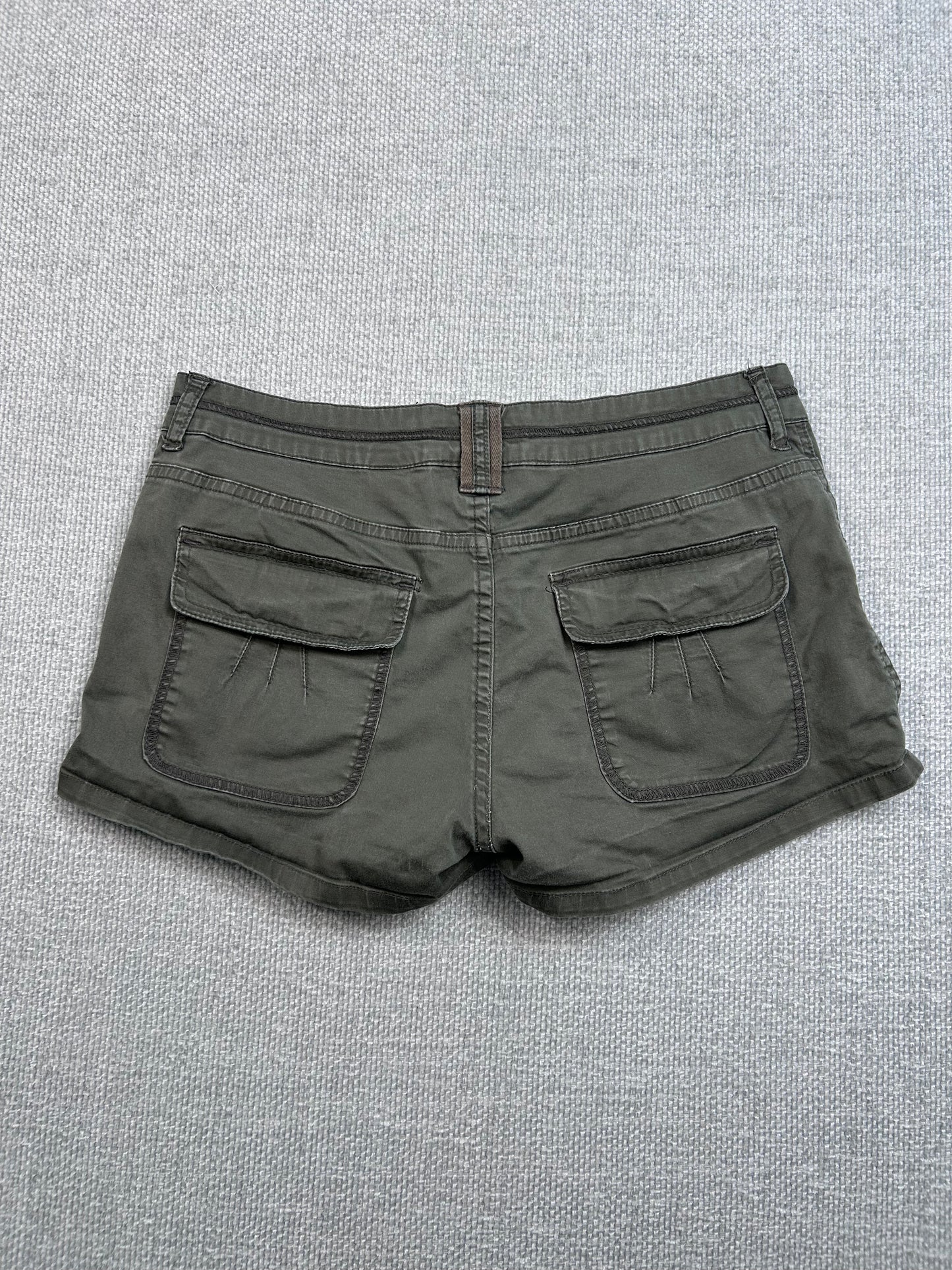 Y2K Green Mini Shorts 28"