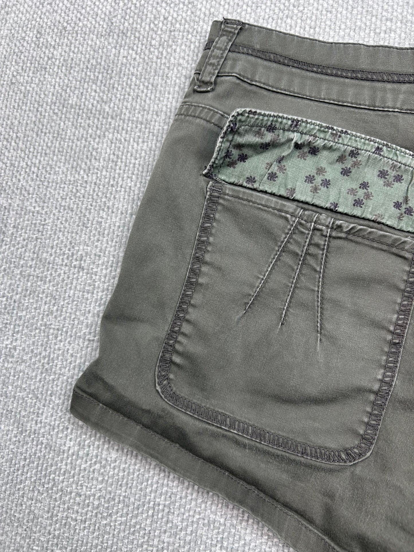 Y2K Green Mini Shorts 28"