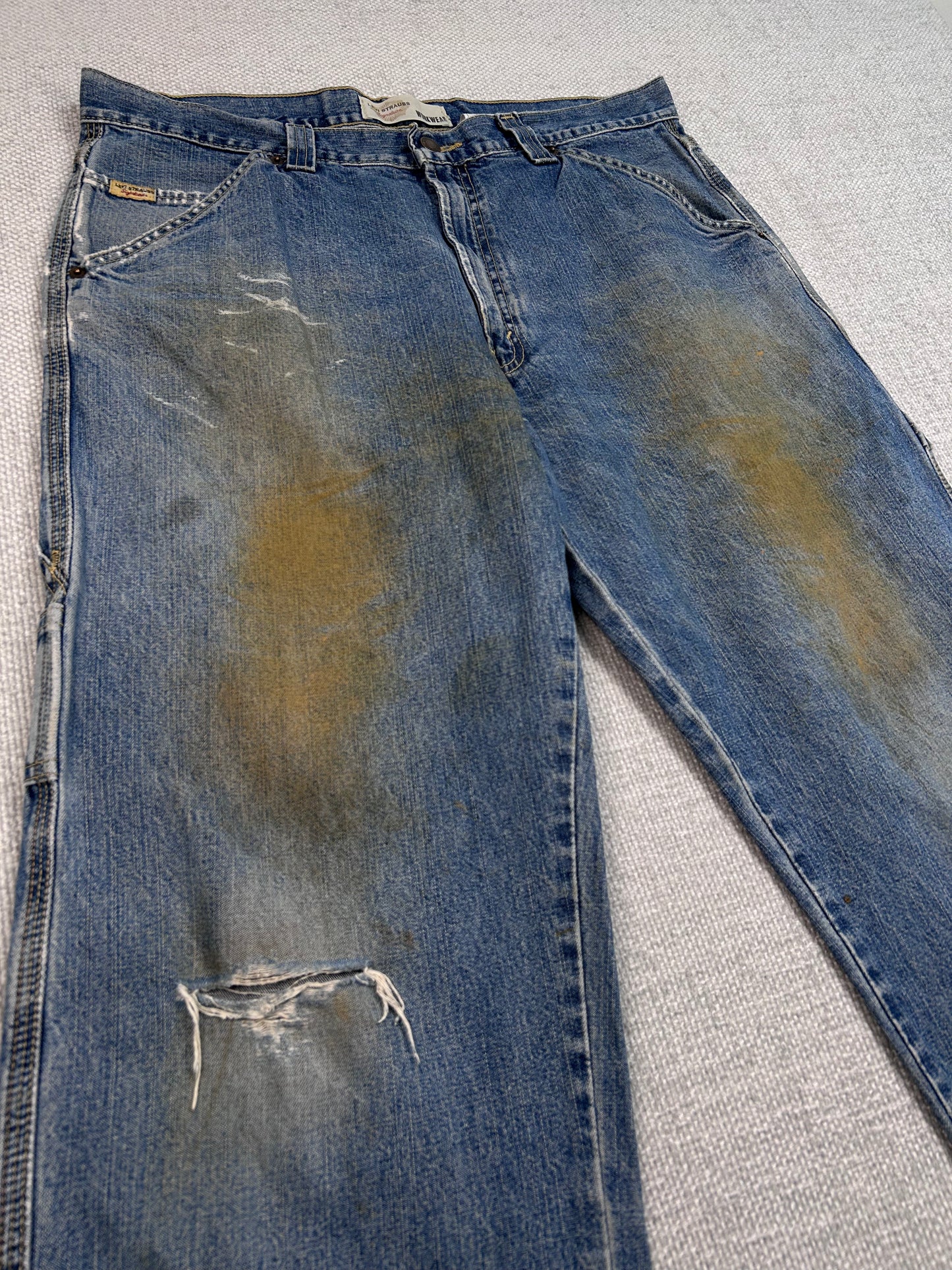 Y2K Levi's Distressed Carpenter Jeans 35"