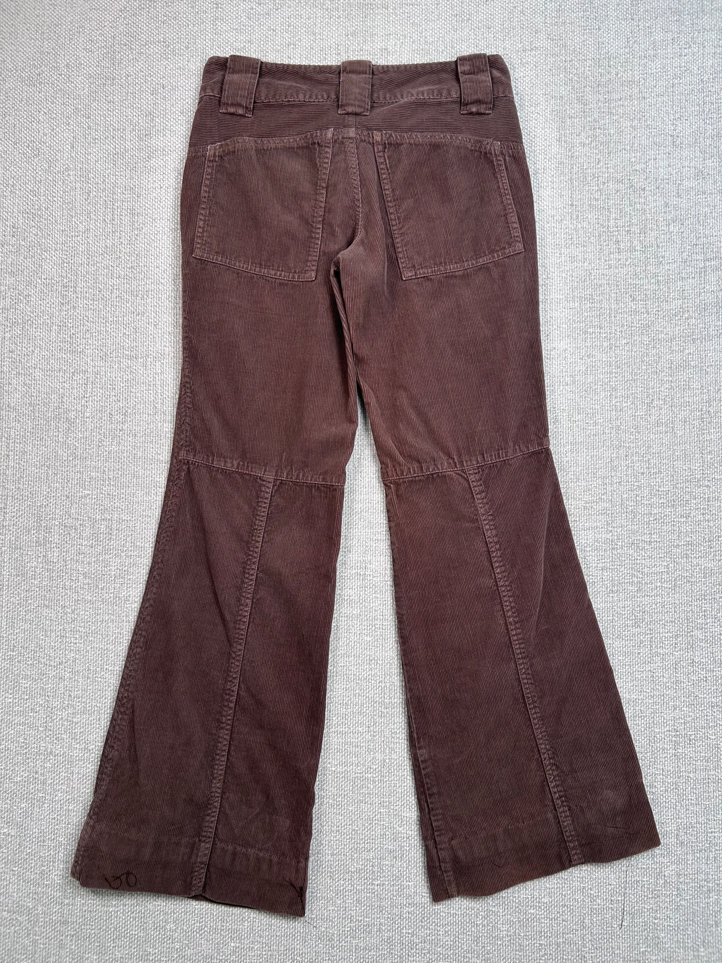 Y2K Brown Corduroy Flares 27"
