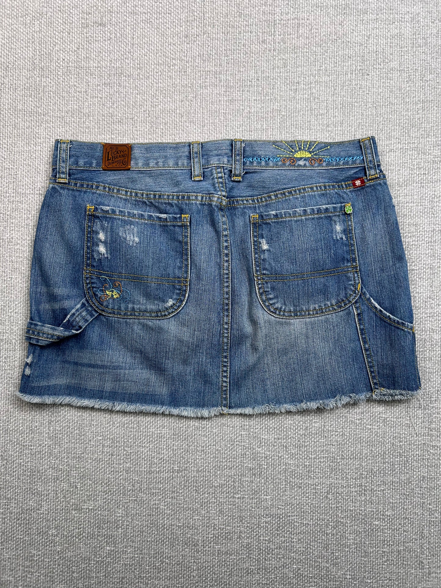 Y2K Lucky Brand Embroidered Skirt 32"