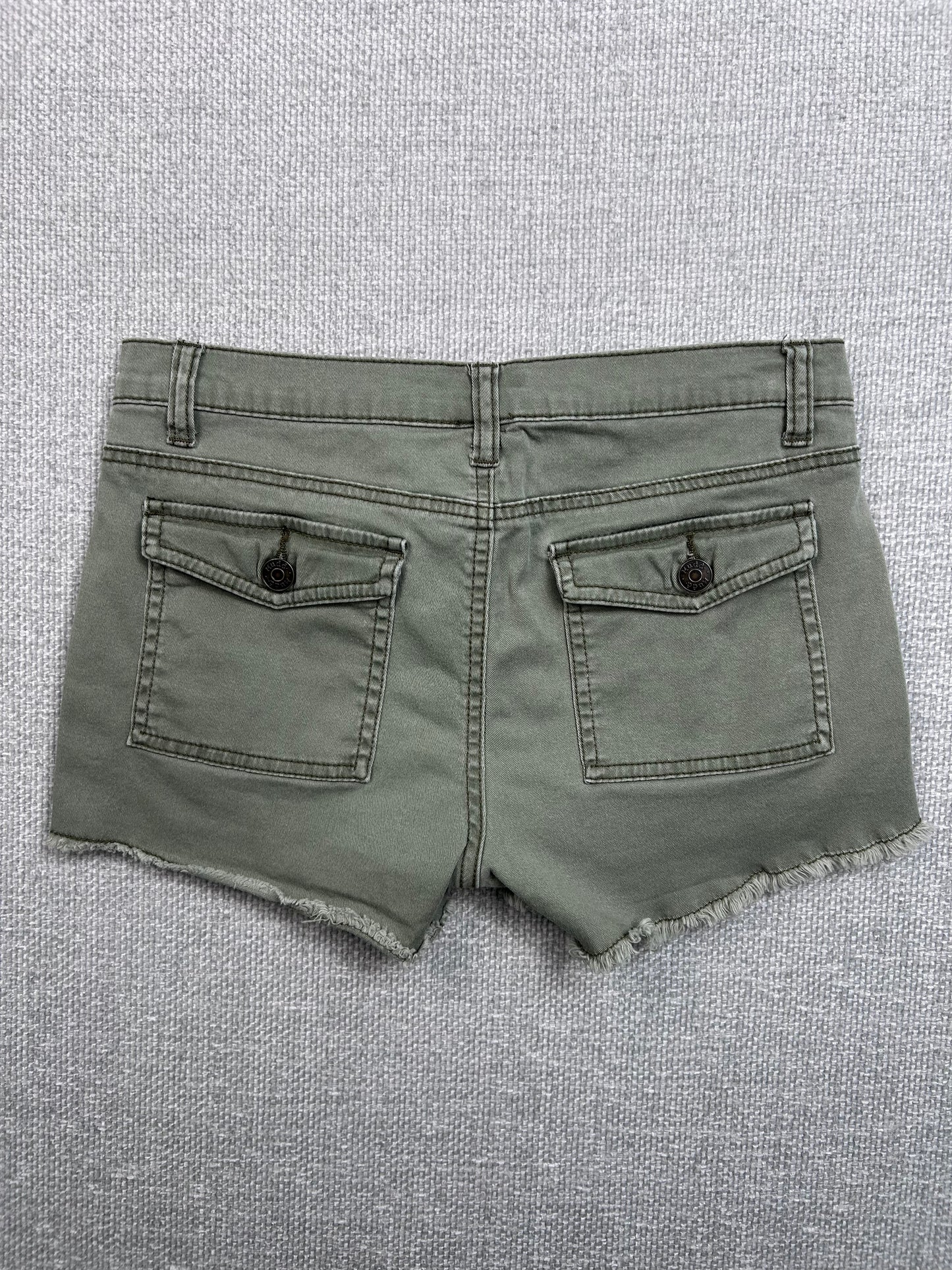 Y2K Mudd Mini Green Shorts 28"