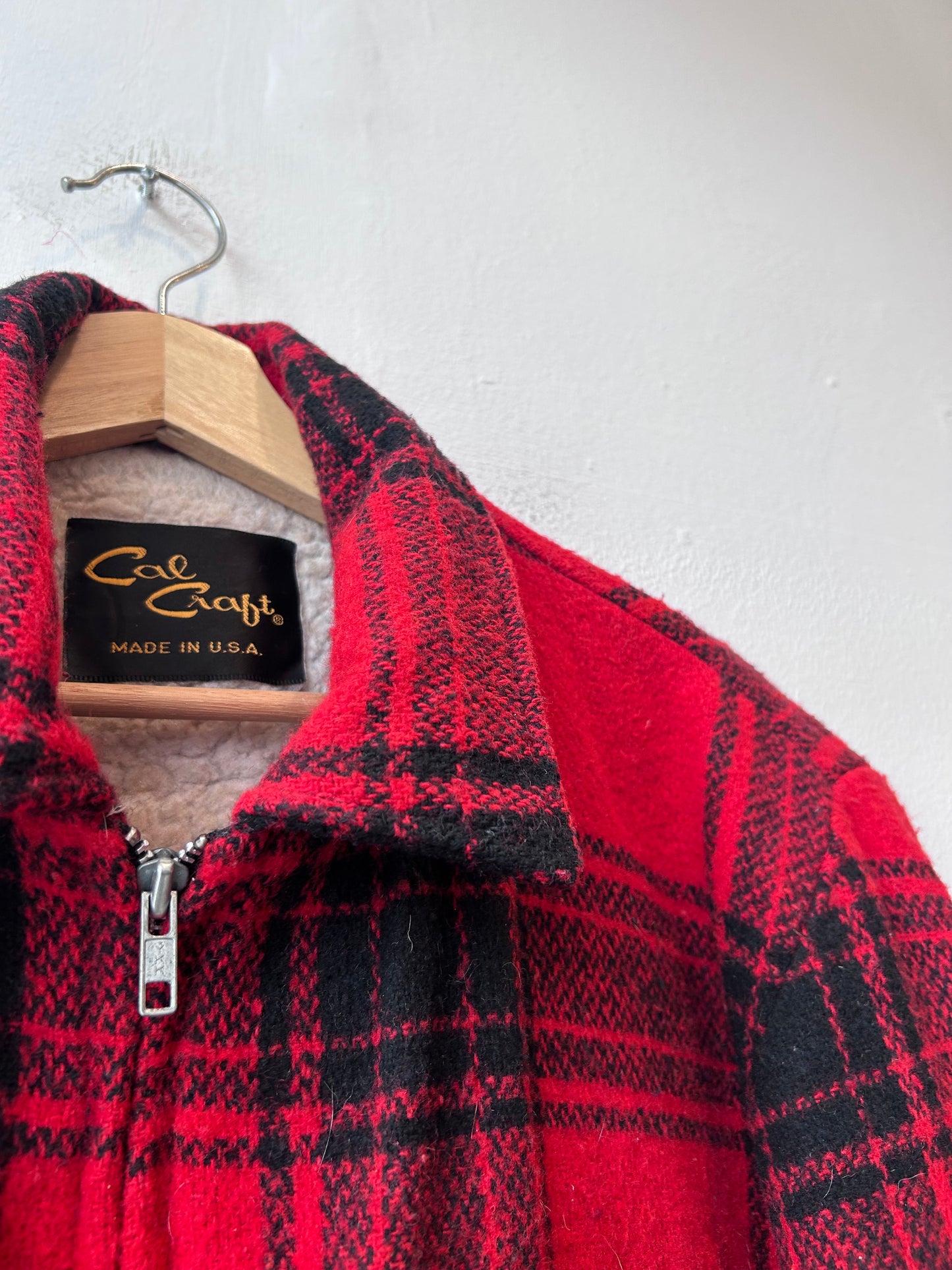 90's Cal Craft Wool Plaid Lined Jacket