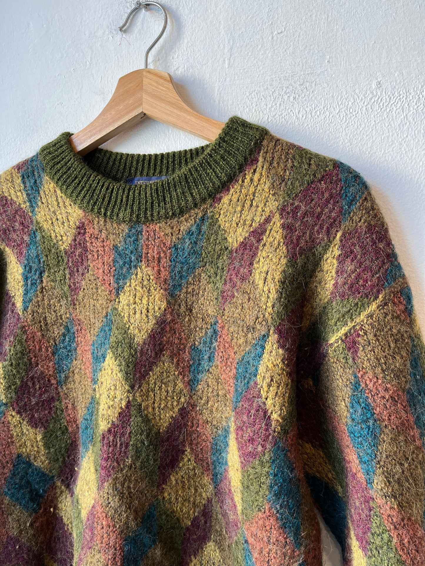 Y2K Argyle Knit Sweater
