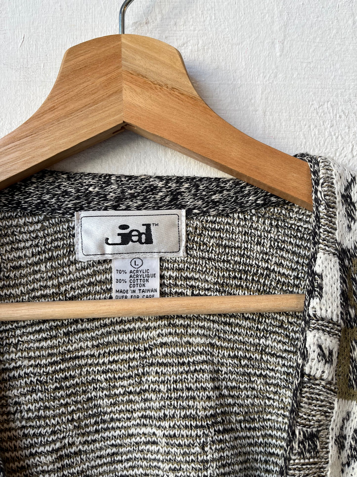 Y2K Patterned Cardigan Sweater