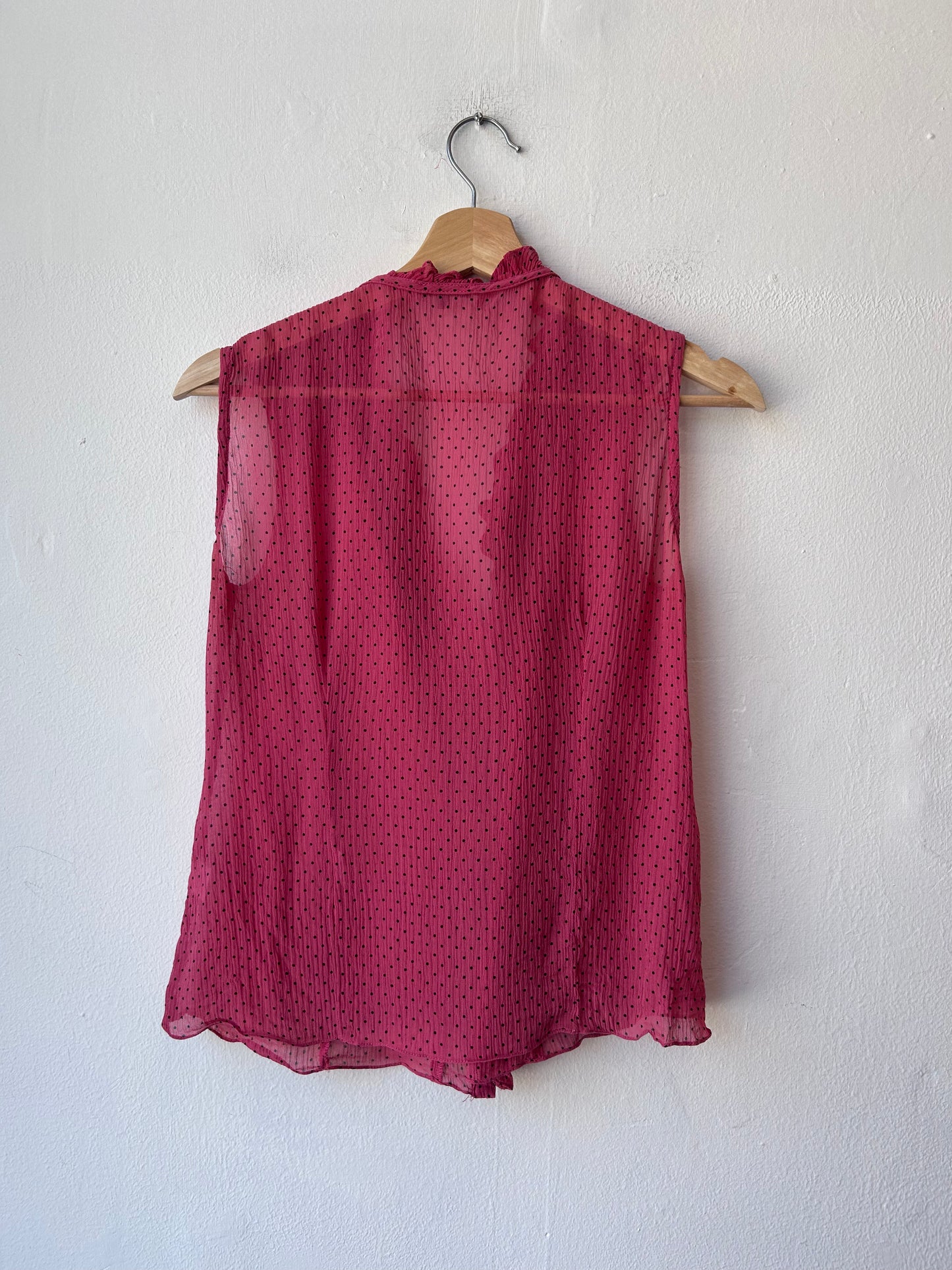 Y2K Sheer Polka Dot Vest