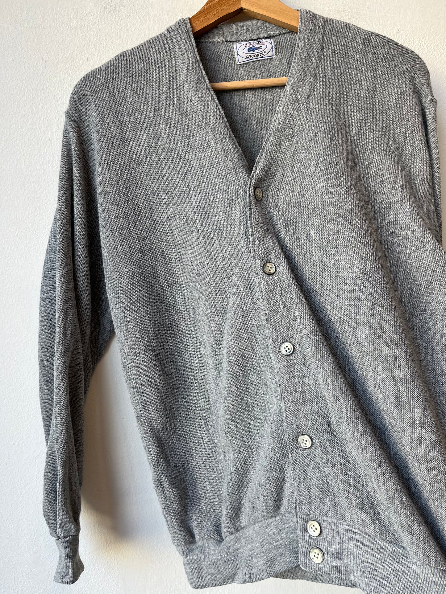 90's Izod Lacoste Gray Cardigan