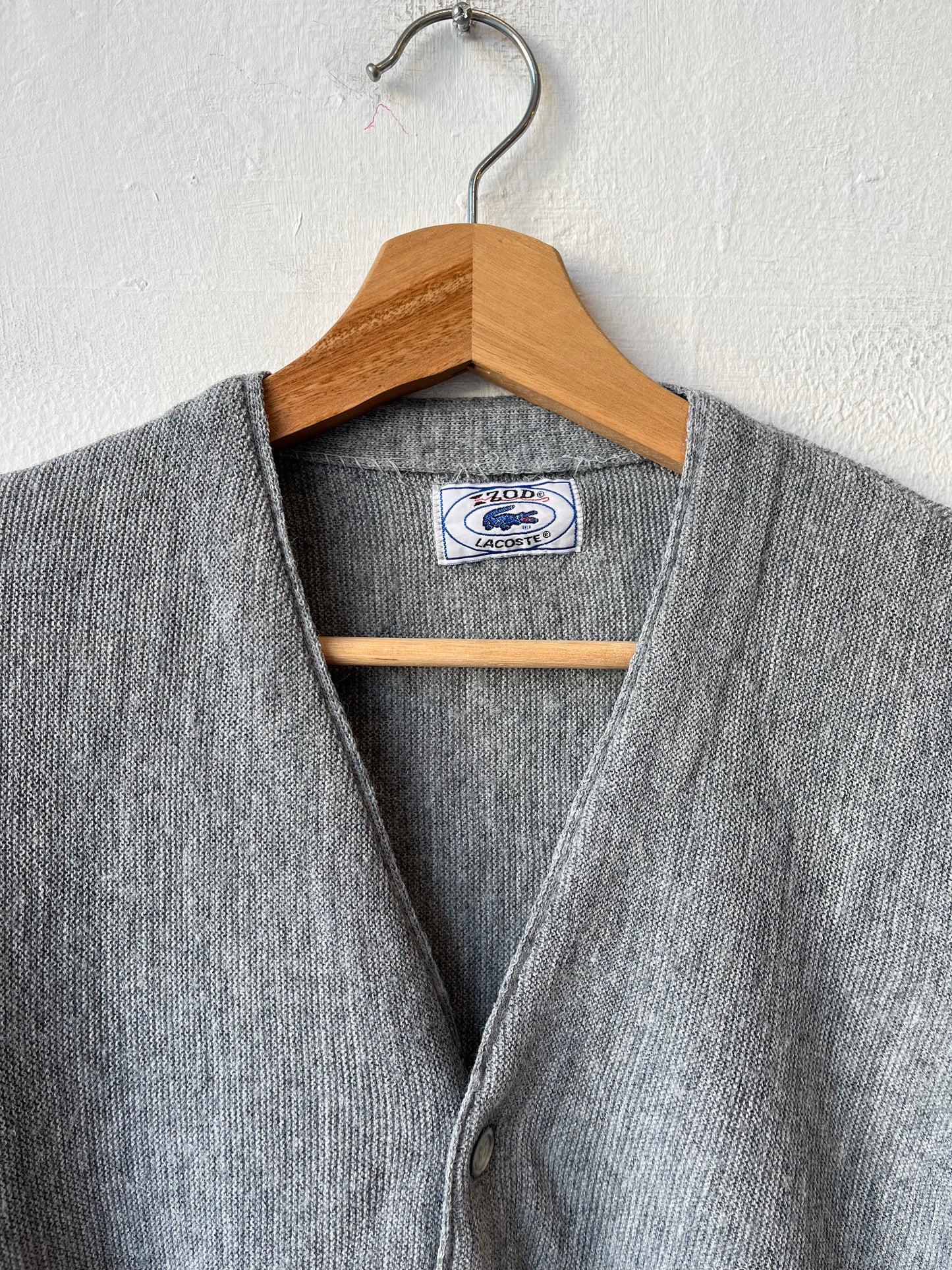 90's Izod Lacoste Gray Cardigan