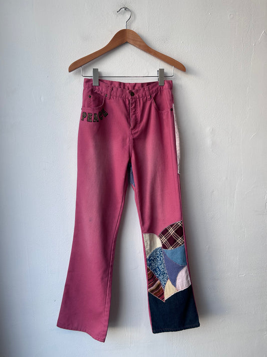 Y2K Mary Kate & Ashley Patchwork Pants 26"