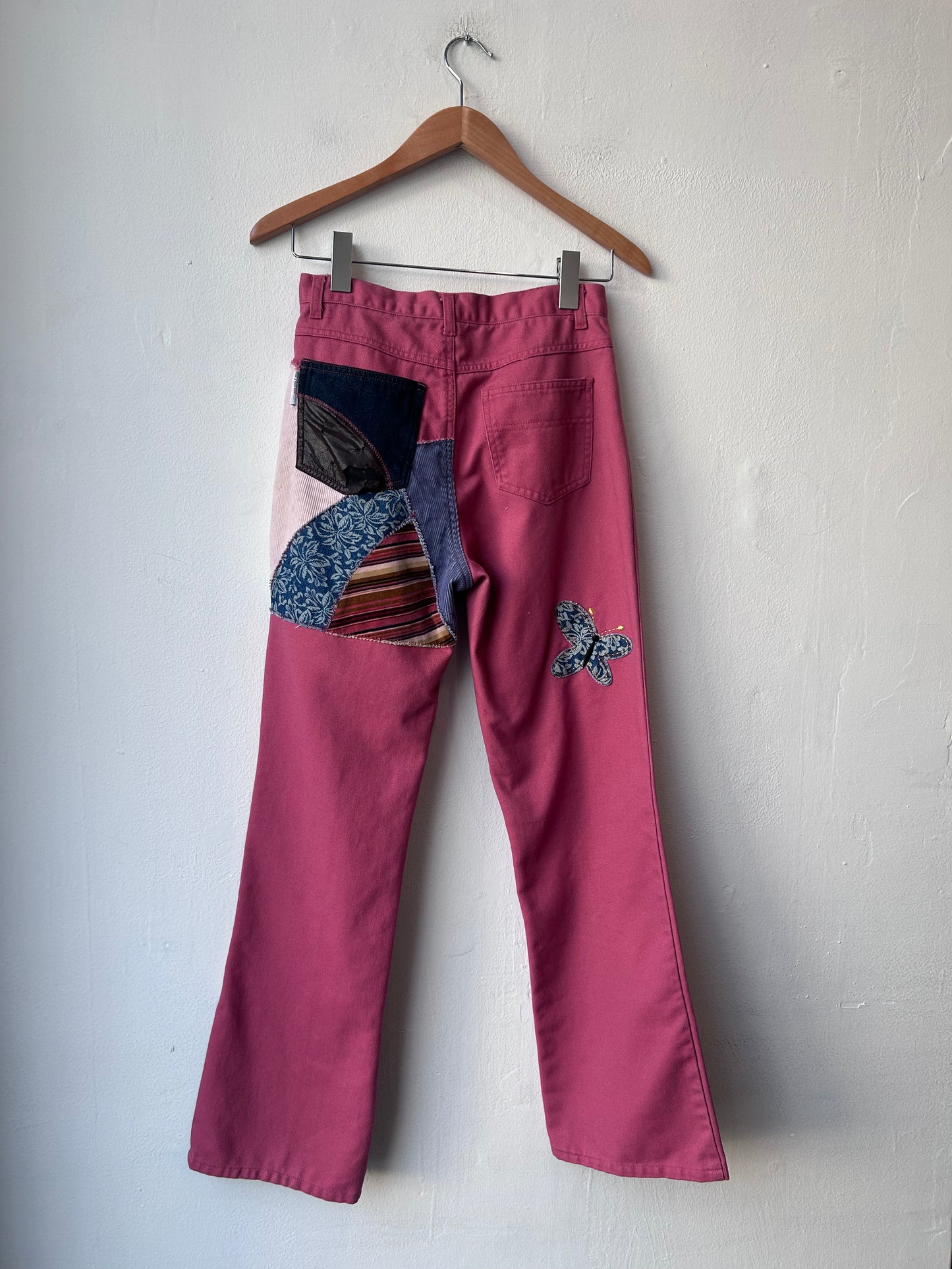 Y2K Mary Kate & Ashley Patchwork Pants 26"