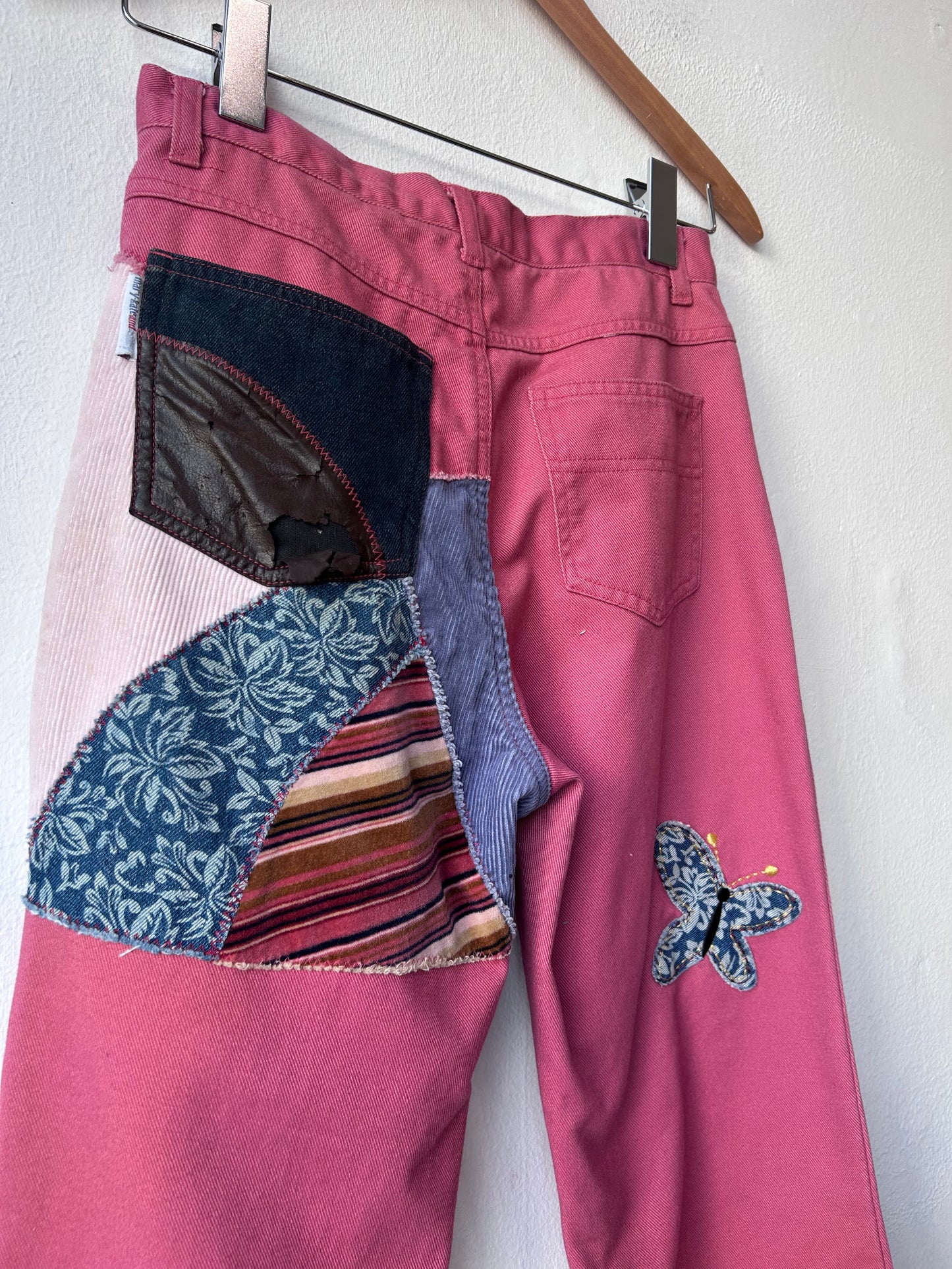 Y2K Mary Kate & Ashley Patchwork Pants 26"