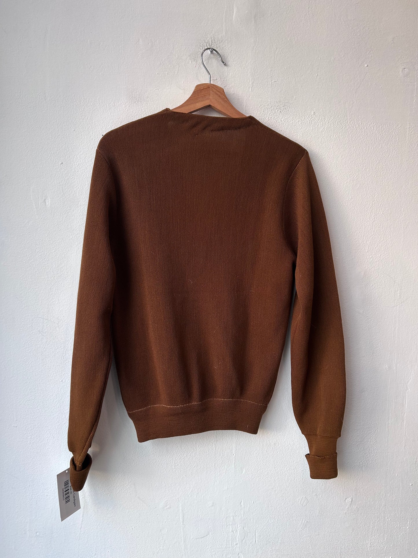 70's Brown Knit Cardigan