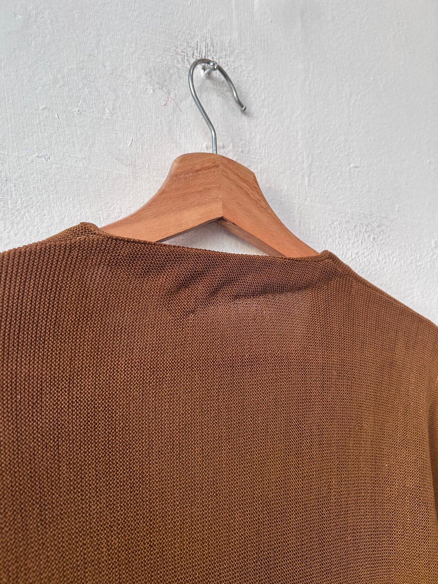 70's Brown Knit Cardigan