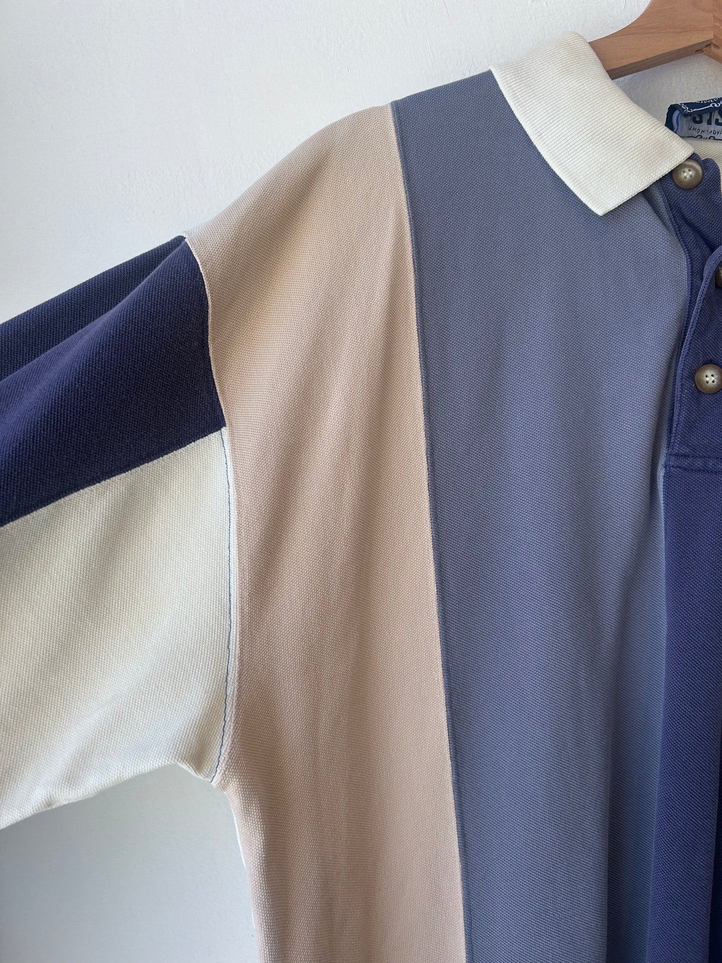 90's Blue/ White Stripe Long Sleeve