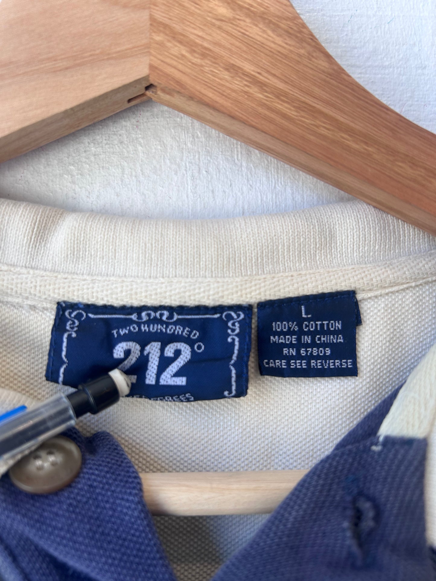90's Blue/ White Stripe Long Sleeve