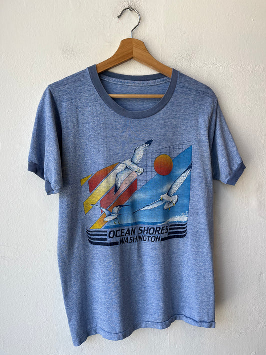 80's Ocean Shores Ringer T-Shirt