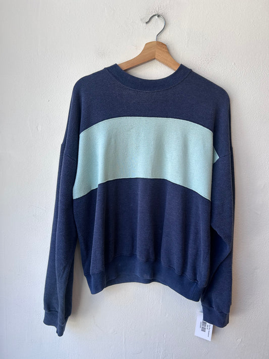80's Two Tone Blue Sweatshirt