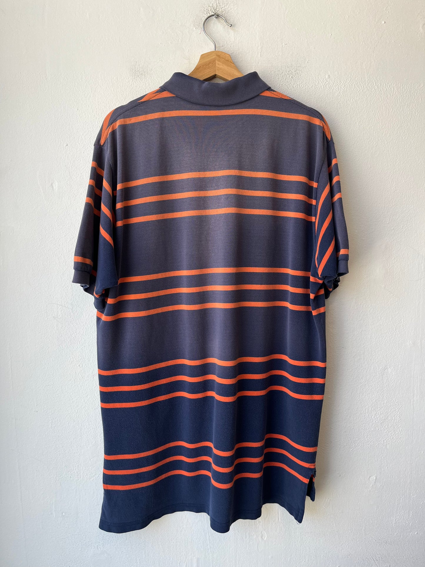 Y2K Faded Striped Polo Shirt