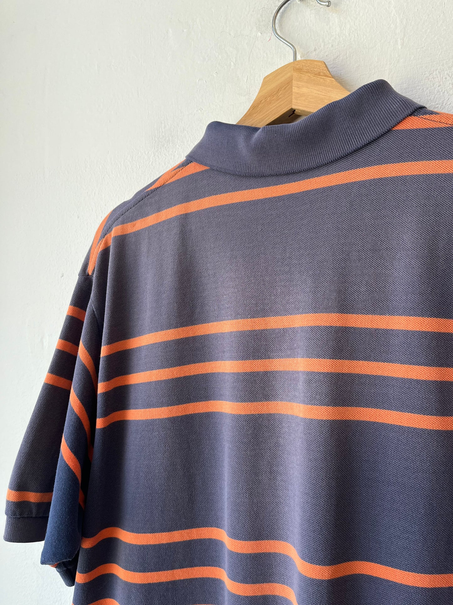 Y2K Faded Striped Polo Shirt