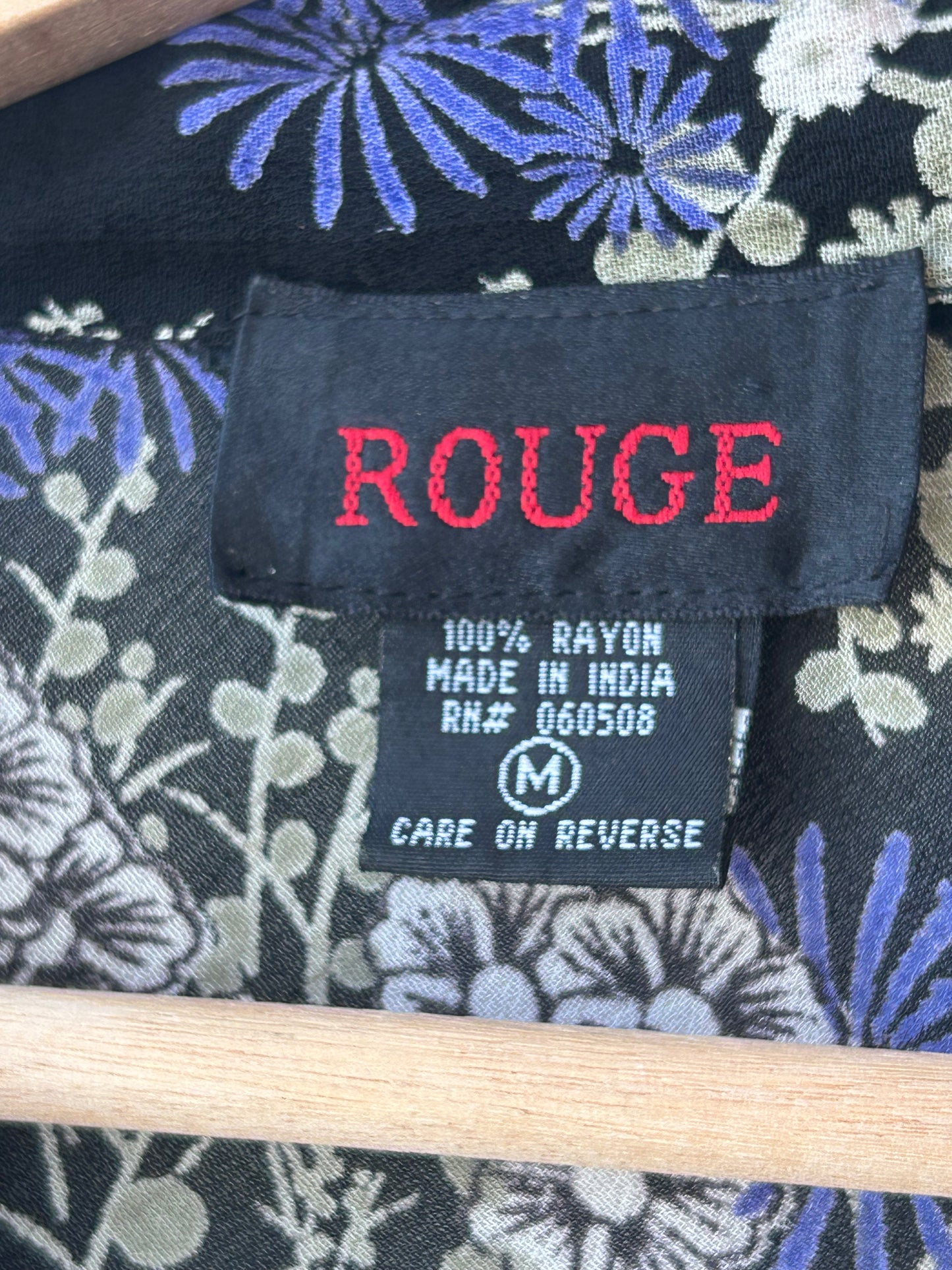 90's Rayon Floral Blouse